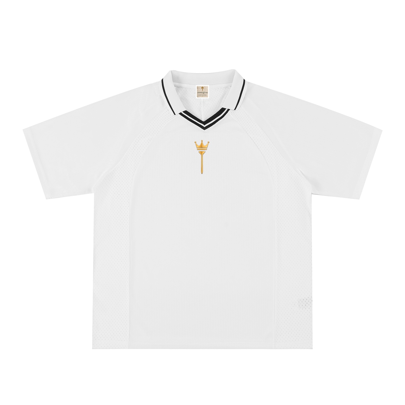 Men's Striped Emblem V-Neck - Image 3