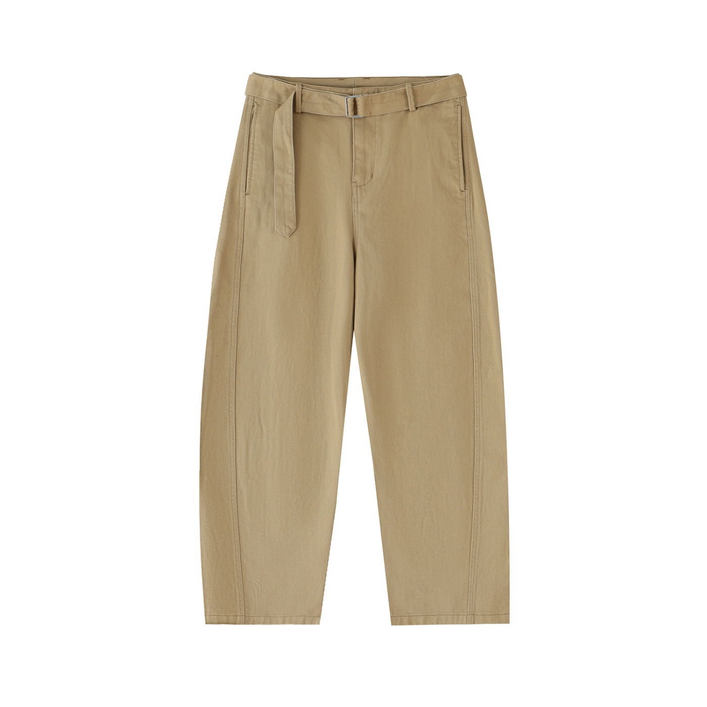 Women's Belted Barrel-leg Chinos - Image 5