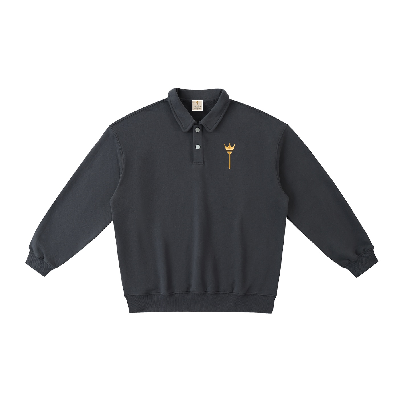 Men's Emblem Polo-Collar Sweatshirt - Image 5