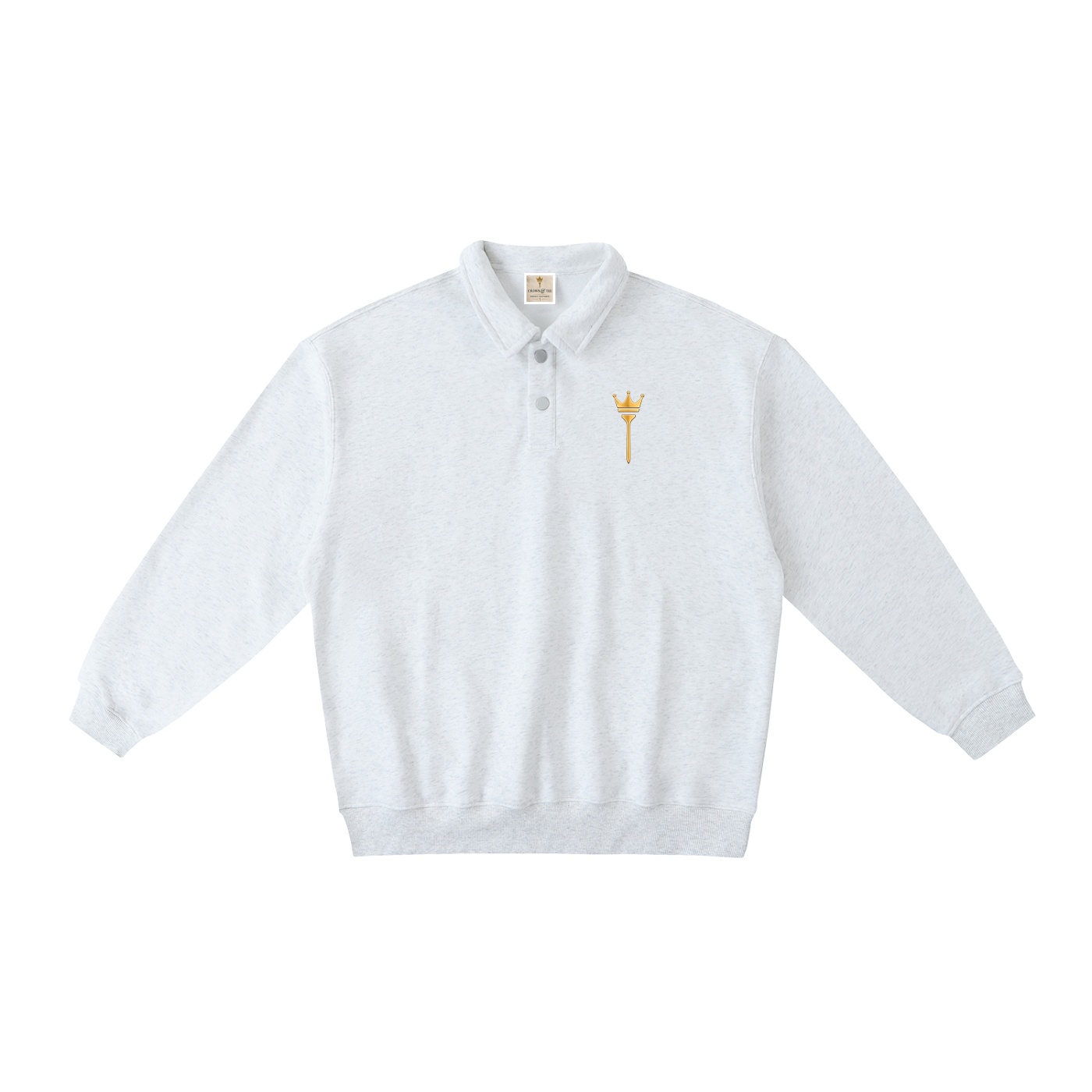 Men's Emblem Polo-Collar Sweatshirt - Image 3