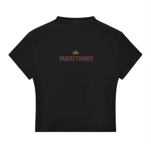 Parfectionist Slim Fit Mock Neck Baby Tee