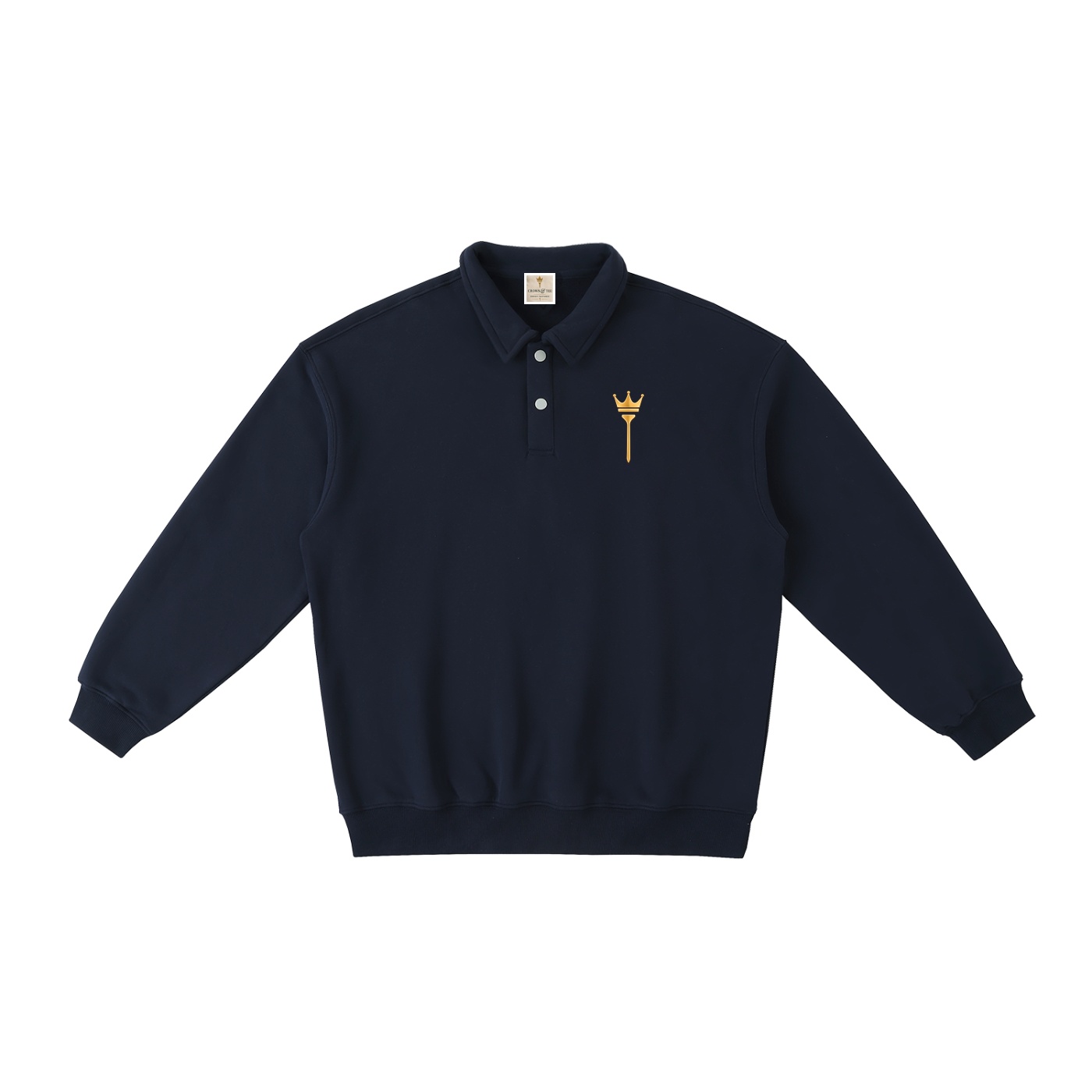 Men's Emblem Polo-Collar Sweatshirt - Image 7