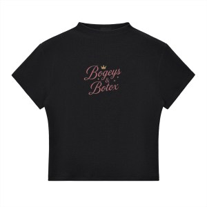 Bogeys & Botox Slim Fit Mock Neck Baby Tee