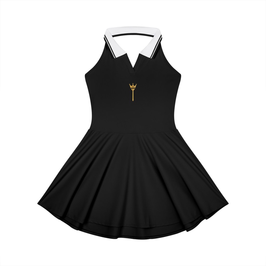 Women's Emblem Collared Halter Dress