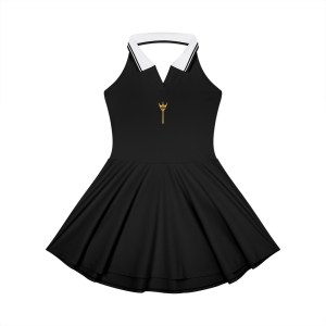 Women's Emblem Collared Halter Dress