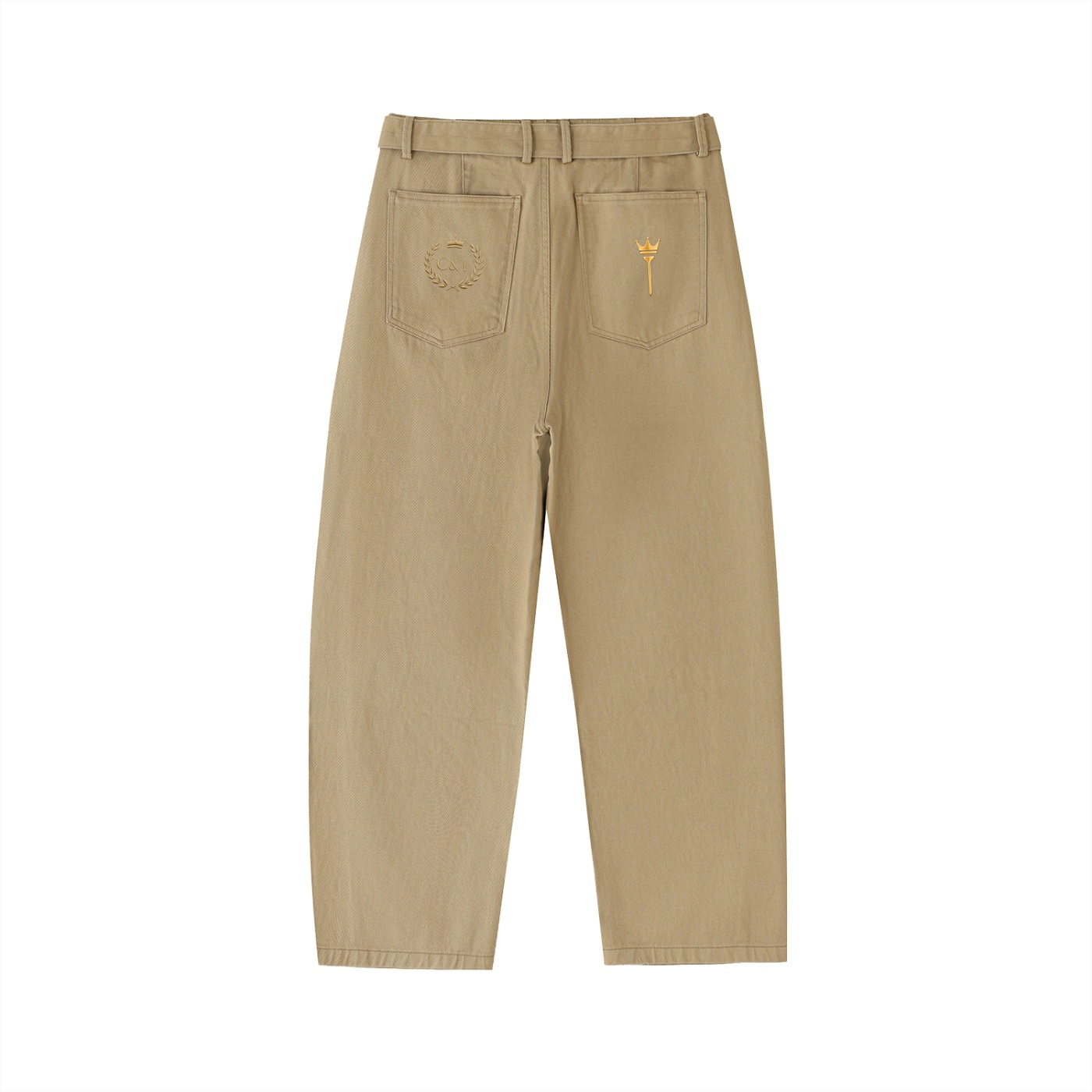 Women's Belted Barrel-leg Chinos - Image 6