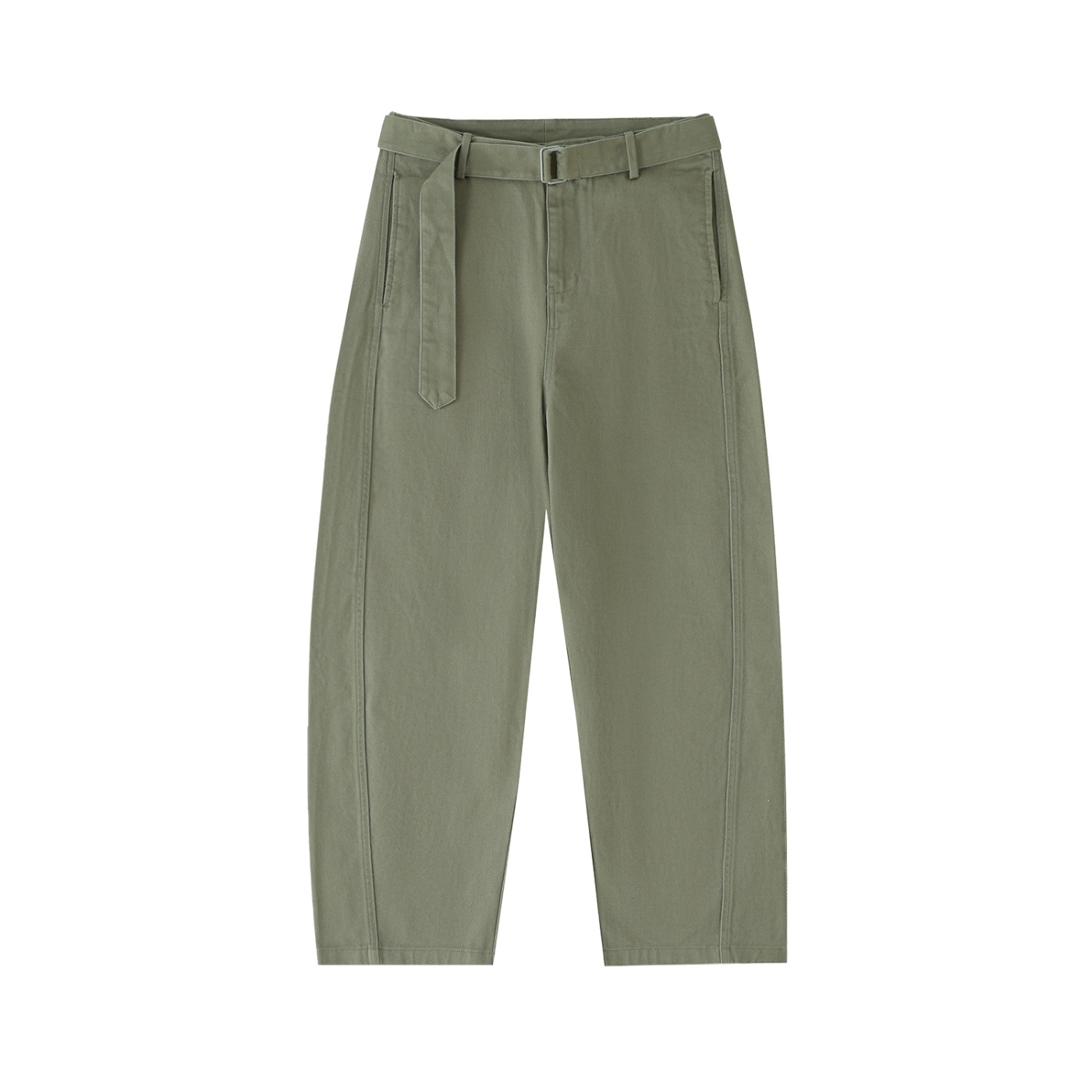 Women's Belted Barrel-leg Chinos - Image 7
