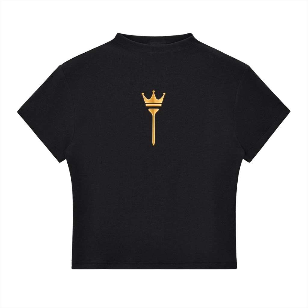 Women's Emblem Slim Fit Mock Neck Baby Tee