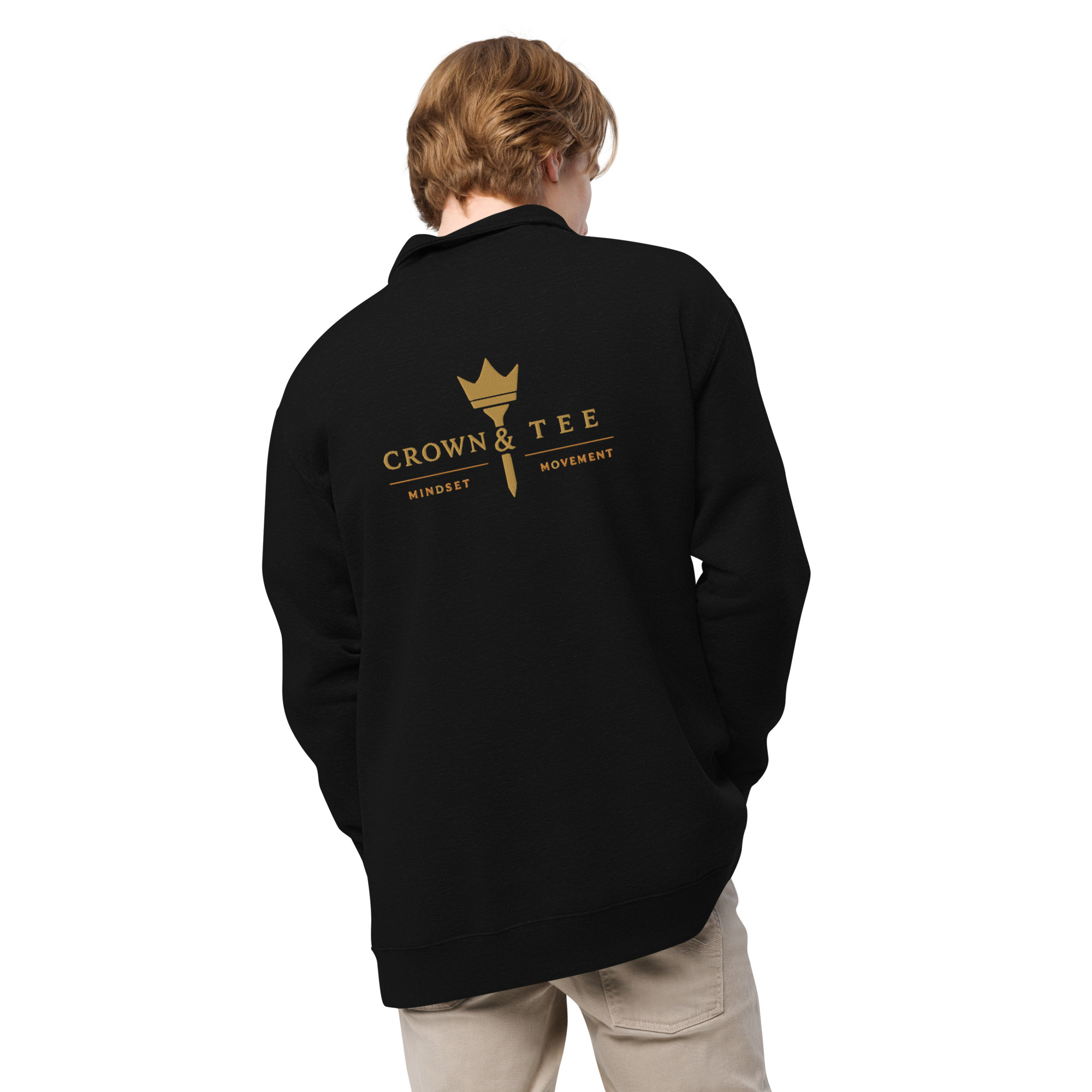 Embroidered Emblem Fleece Pullover - Image 2