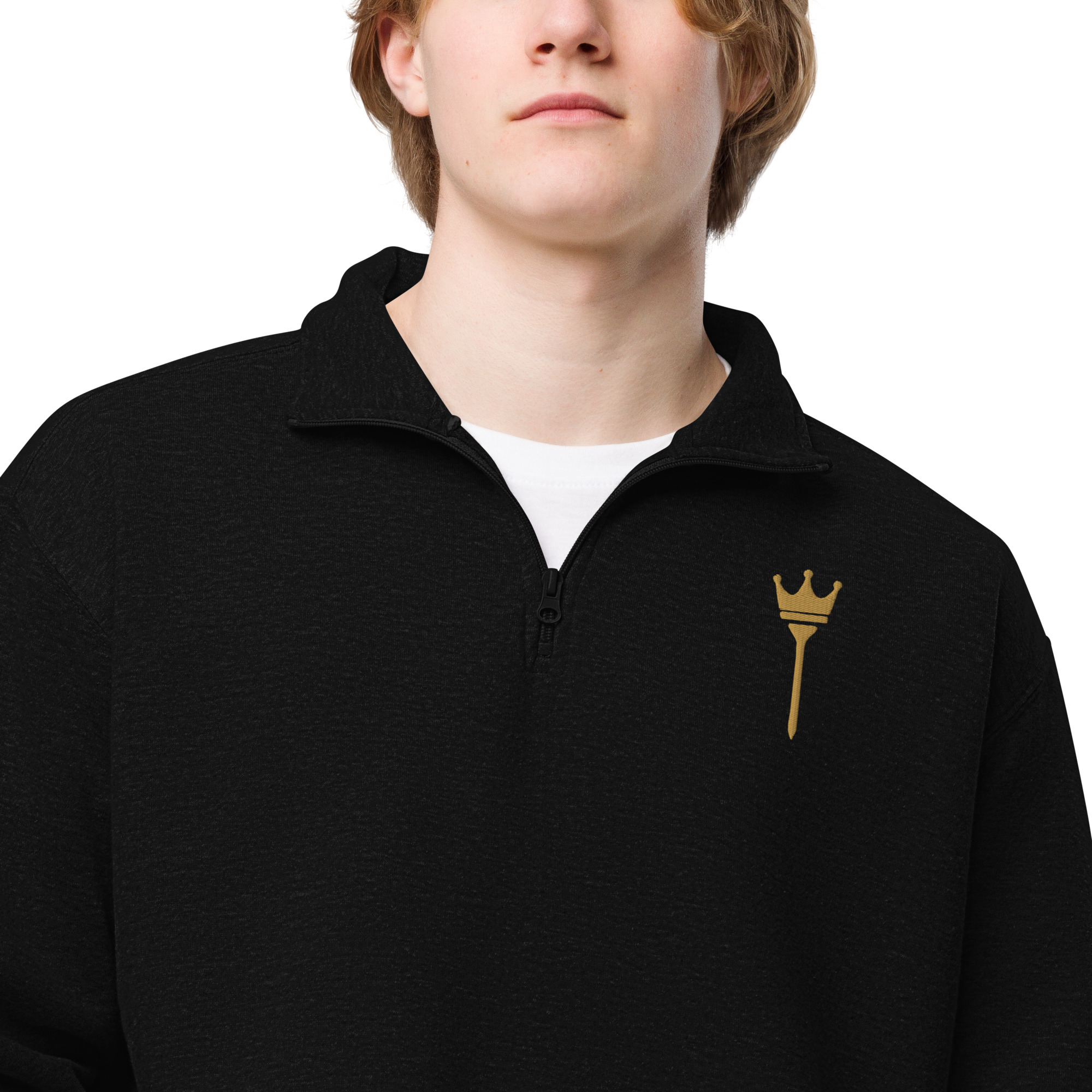 Embroidered Emblem Fleece Pullover - Image 3
