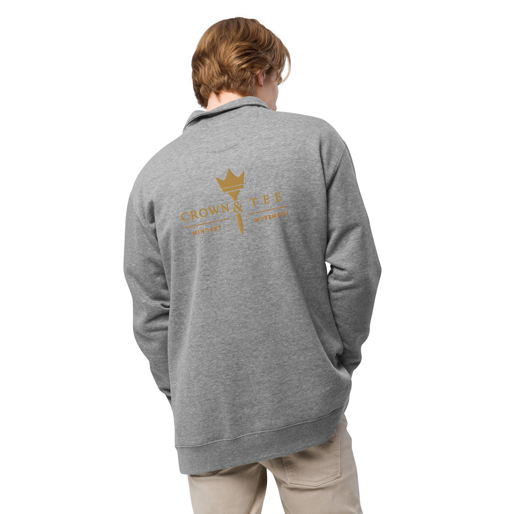 Embroidered Emblem Fleece Pullover - Image 8
