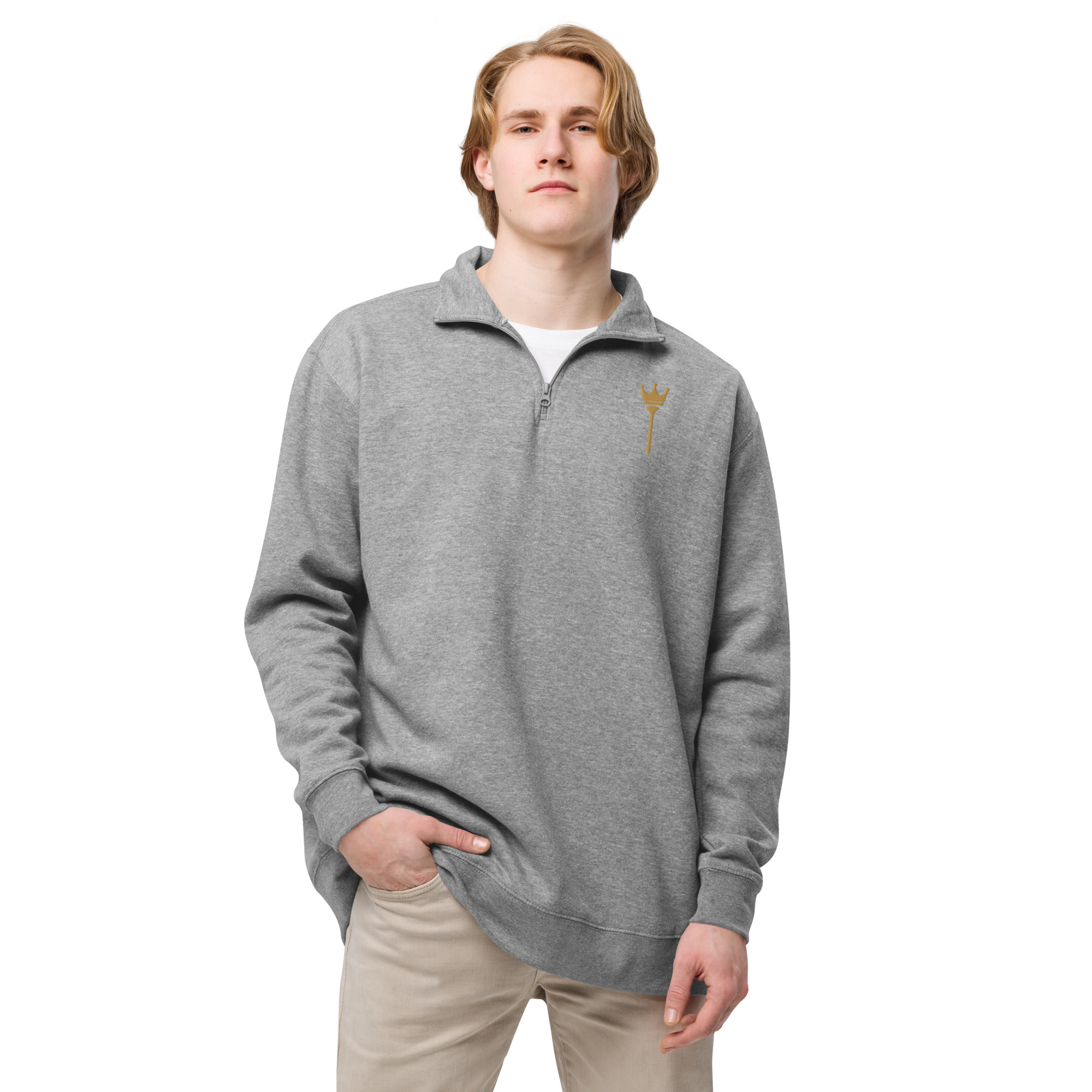 Embroidered Emblem Fleece Pullover - Image 7