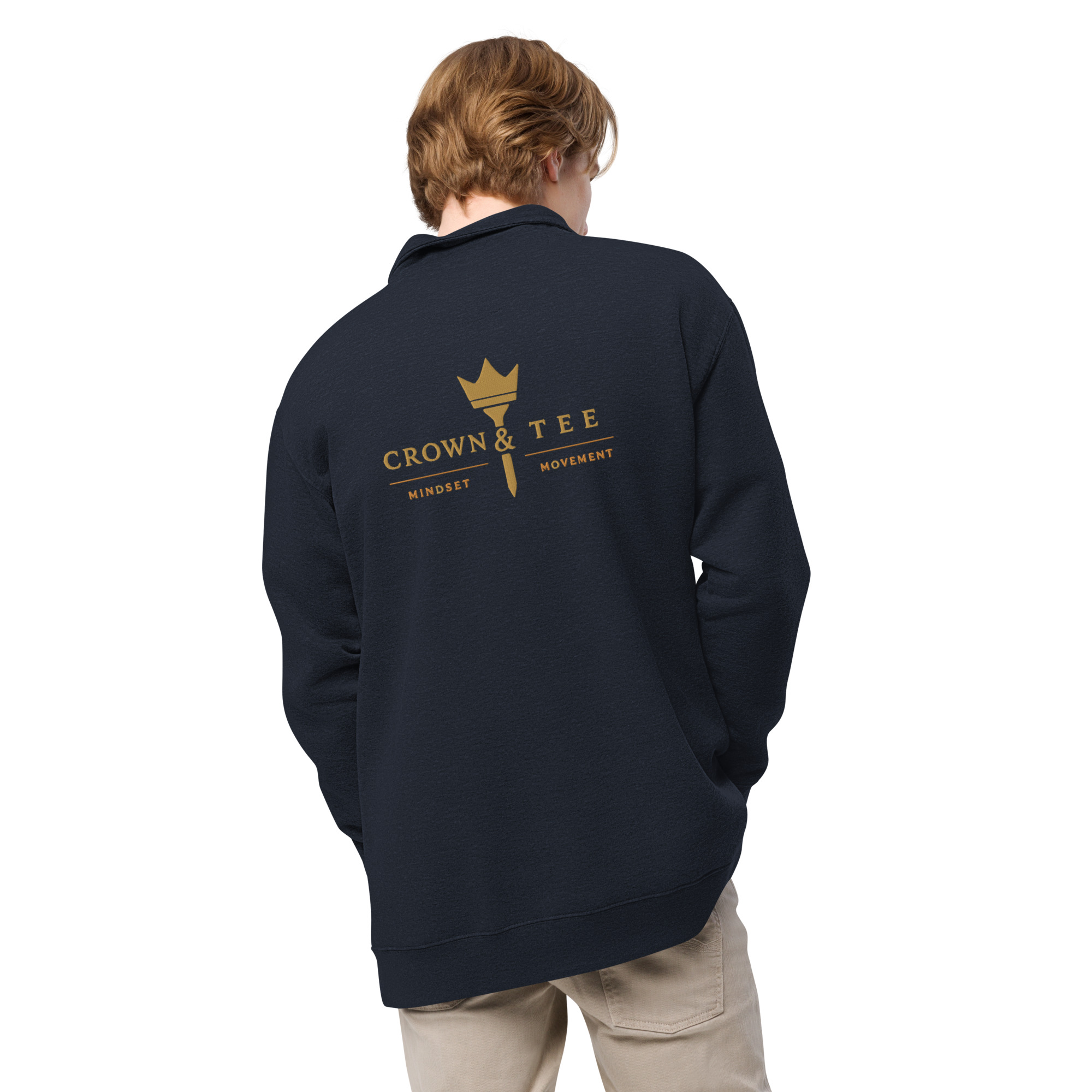Embroidered Emblem Fleece Pullover - Image 5